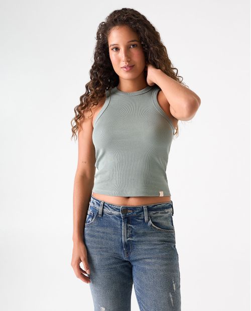 Camiseta manga sisa para mujer