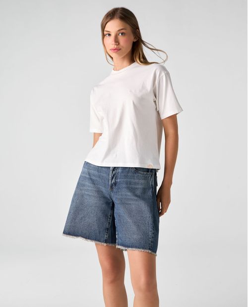 Camiseta con estampado localizado para mujer