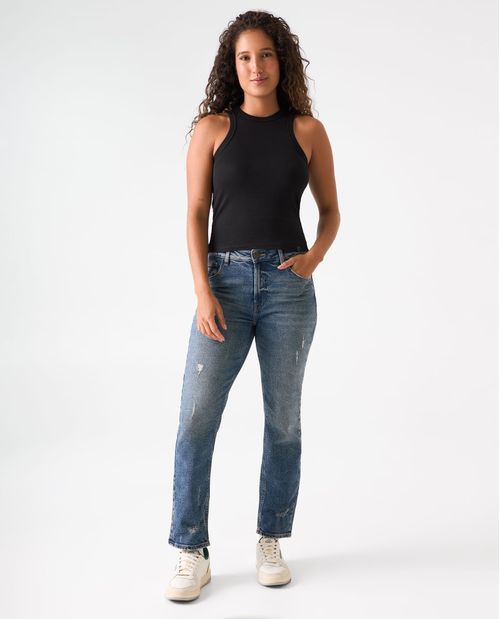 Camiseta manga sisa para mujer