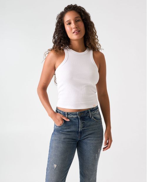 Camiseta manga sisa para mujer
