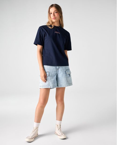 Camiseta oversize estampada para mujer