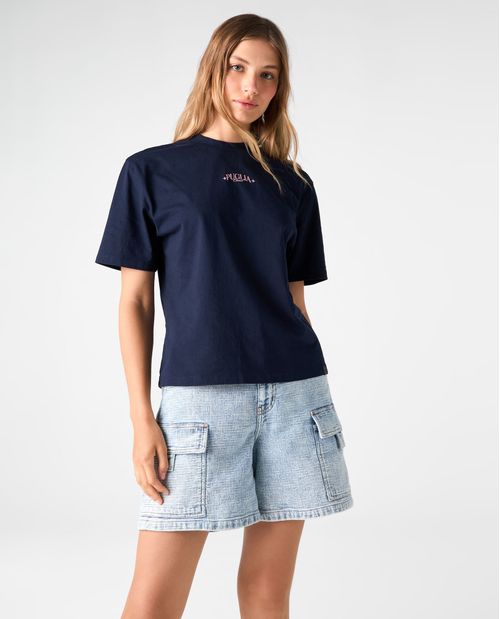 Camiseta oversize estampada para mujer