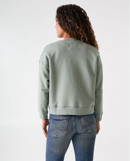 Buzo regular fit cuello redondo para mujer