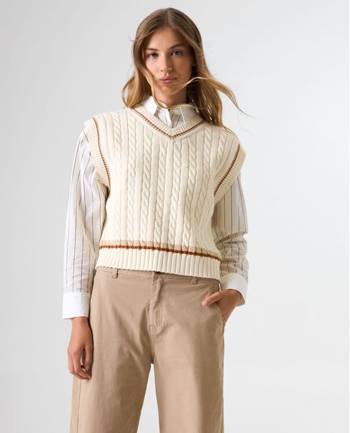 Chaleco tejido para mujer