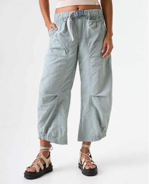 Pantalón parachute de tiro alto para mujer