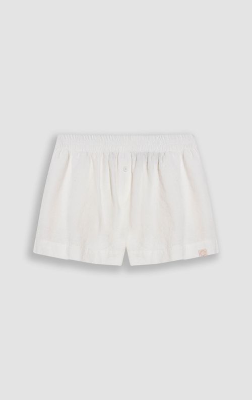 Short de tela con textura con pretina elástica para mujer