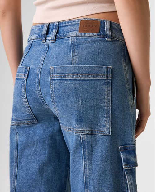 Jean Straight tipo cargo para mujer
