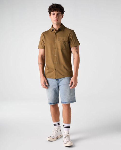 Polo Slim con bolsillo de parche para hombre