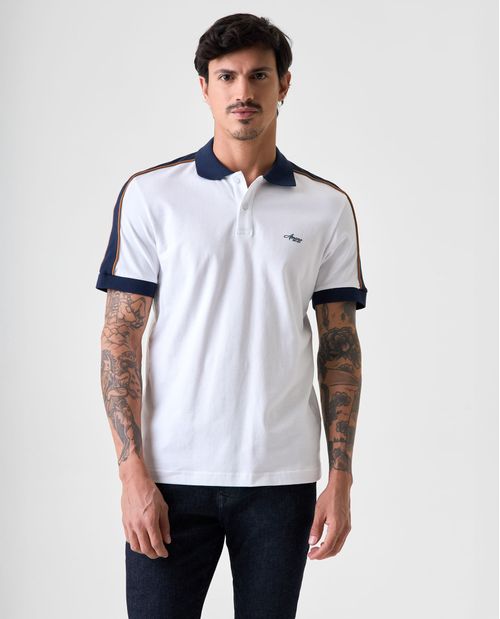 Polo Slim con diseño en bloques de color para hombre