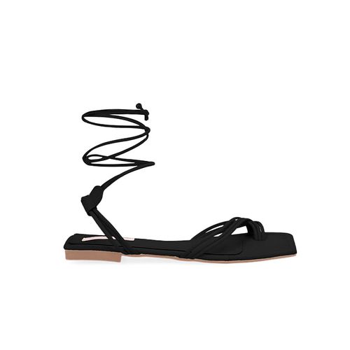 Sandalia Plana Amber Negro