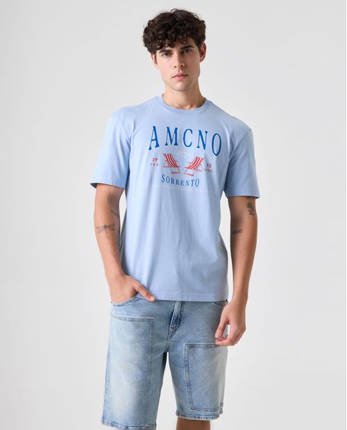 Camiseta manga corta estampada para hombre