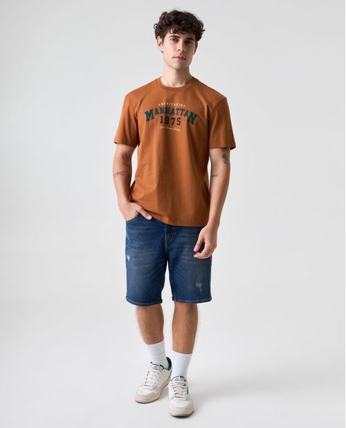 Camiseta Slim con estampado para hombre