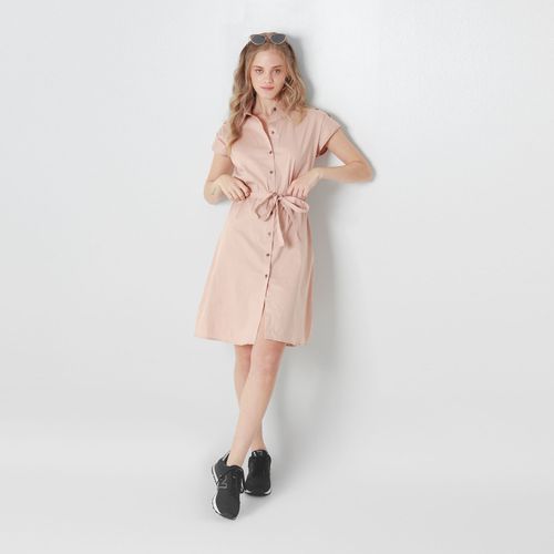 Vestido Cuello Camisero Manga Sisa