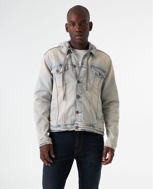 Chaqueta Trucker con capucha para hombre
