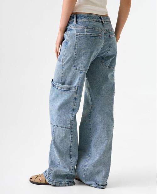 Jean Cargo tono claro para mujer