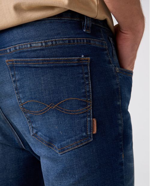 Jean Tapered tiro medio para hombre