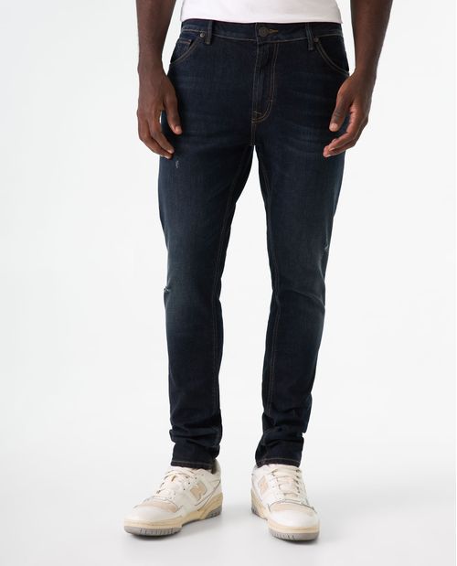 Jean Tapered de tiro largo para hombre
