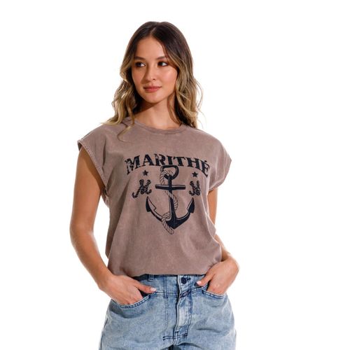 Camiseta Manga Sisa Para Mujer Alice Girbaud