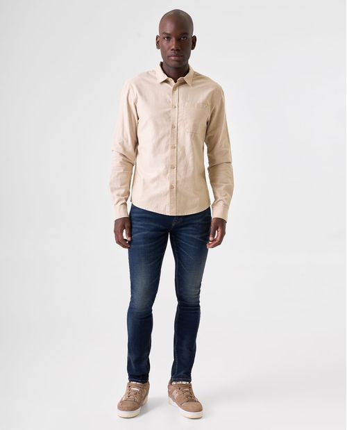 Jean Skinny tiro bajo para hombre