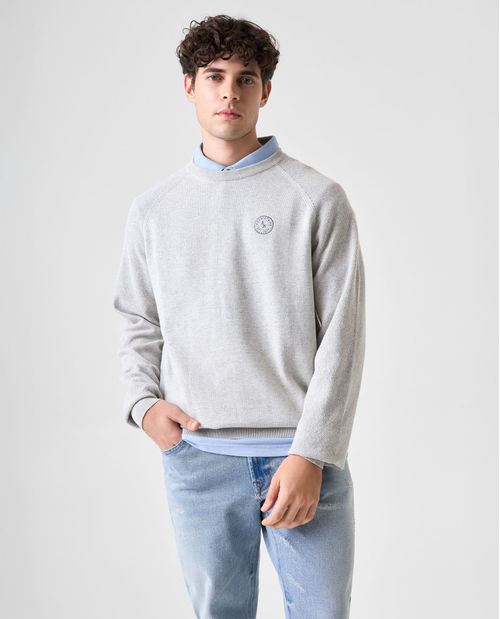 Buzo tejido cuello redondo para hombre