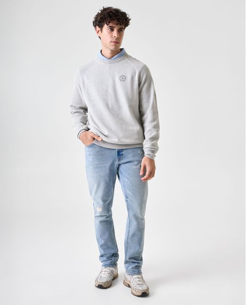 Buzo tejido cuello redondo para hombre
