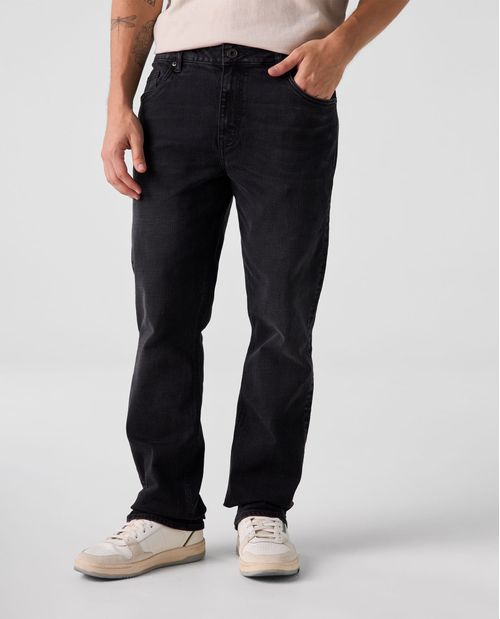 Jean Slim and Straight tono negro para hombre