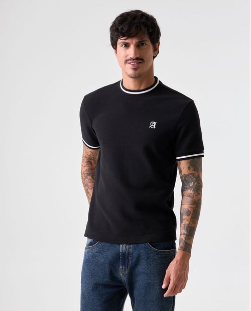 Camiseta con bordado en punto corazón para hombre