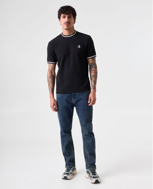 Camiseta con bordado en punto corazón para hombre