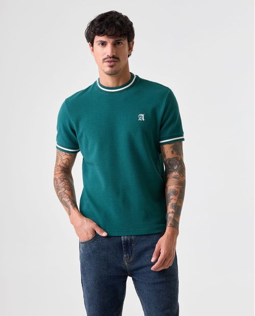 Camiseta con bordado en punto corazón para hombre