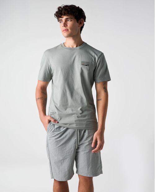 Camiseta cuello redondo estampada para hombre