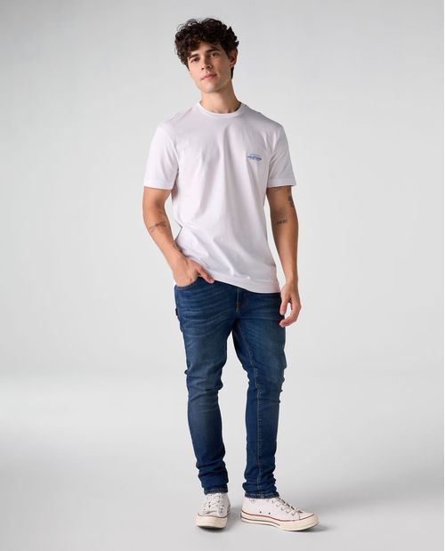 Camiseta Slim con estampado localizado para hombre