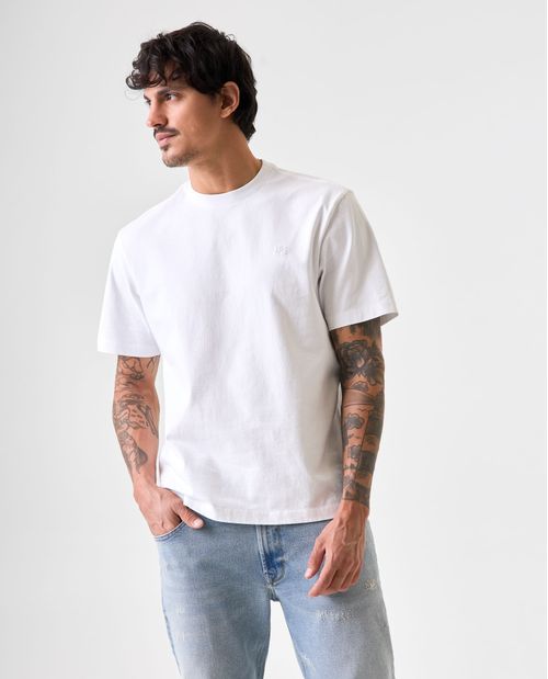 Camiseta básica con bordado localizado para hombre