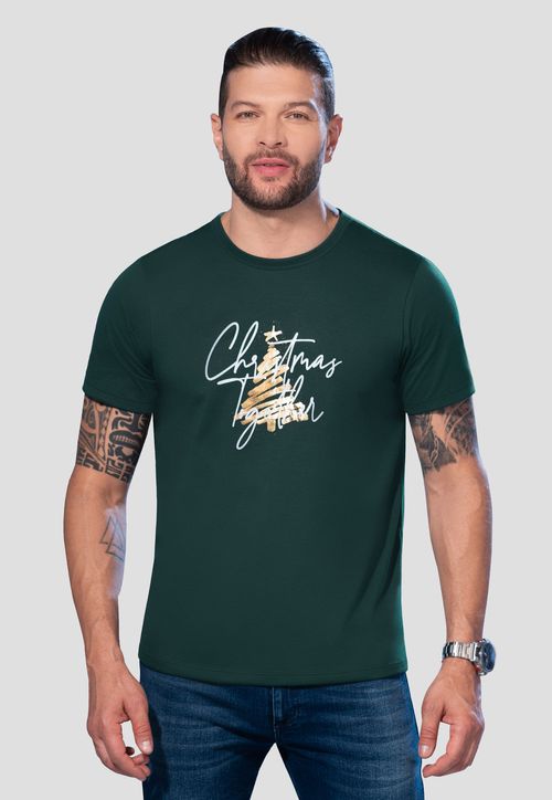 Camiseta Hombre Verde Botella Mp 104886