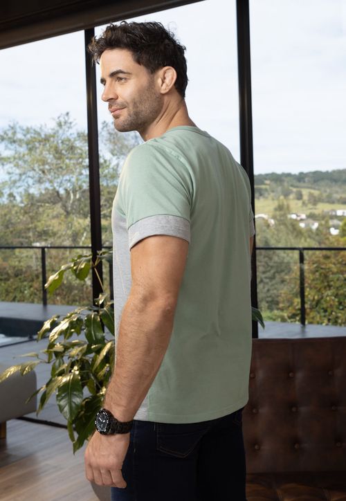 Camiseta Hombre Verde Oliva Mp 102563