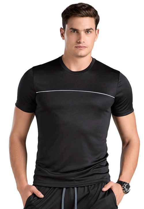 Camiseta Hombre Negro Mp 88207