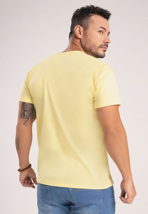 Camiseta Hombre Amarillo Pastel Mp 101128