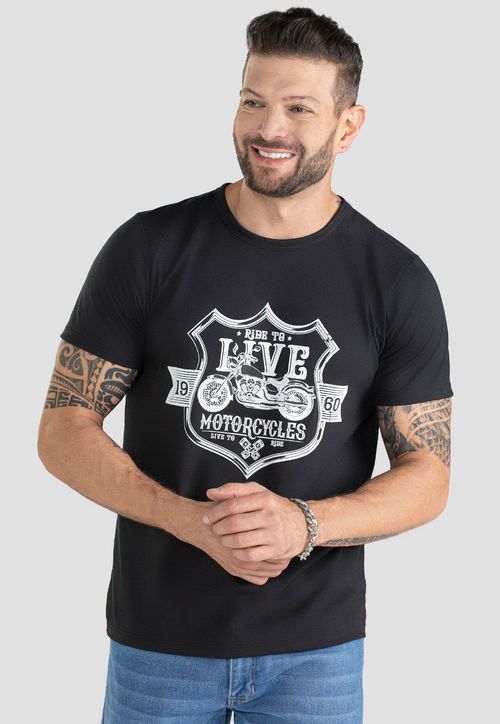 Camiseta Hombre Negro Mp 100491