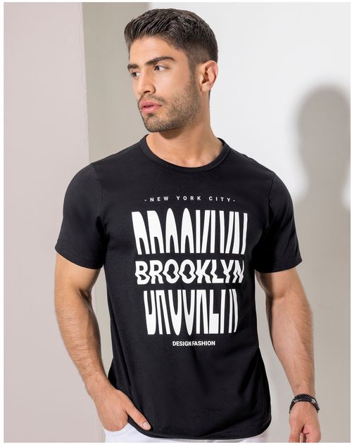 Camiseta Hombre Negro Mp 2145