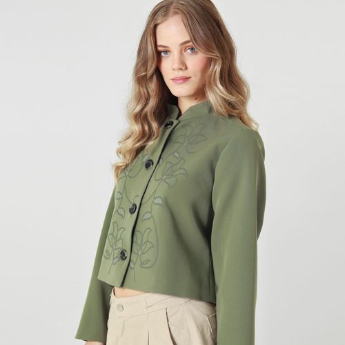 Chaqueta Tipo Blazer Corto Cuello Neru