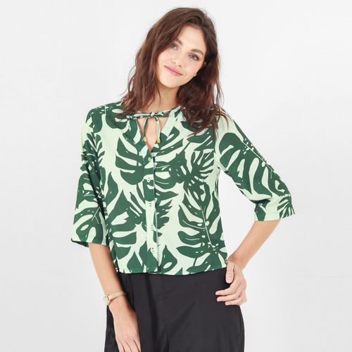 Blusa Cuello V Manga 3cuartos