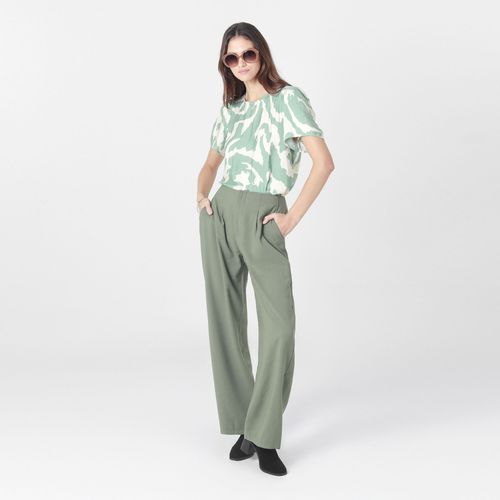 Blusa Cuello Redondo Manga Corta