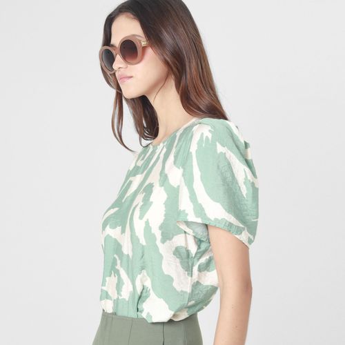 Blusa Cuello Redondo Manga Corta