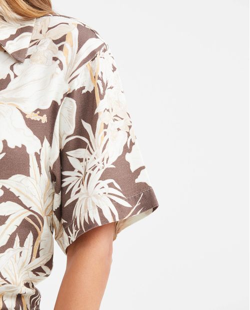 Camisa Estampada Silueta Recta para Mujer