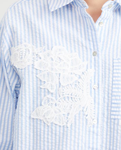 Camisa Estampa a Rayas para Mujer