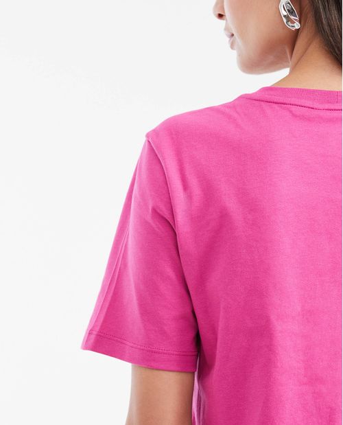 Camiseta Estampada con Detalle de Piedras para Mujer