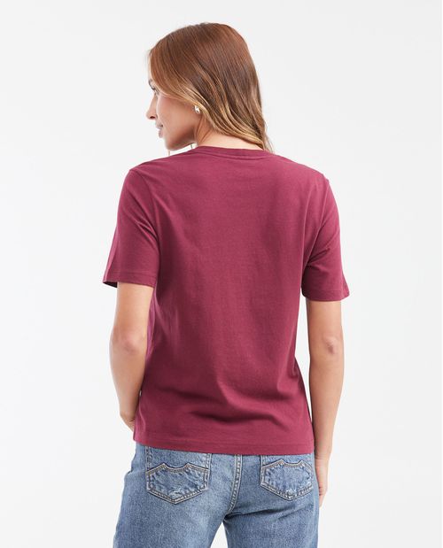 Camiseta Estampada con Detalles Aterciopelados para Mujer