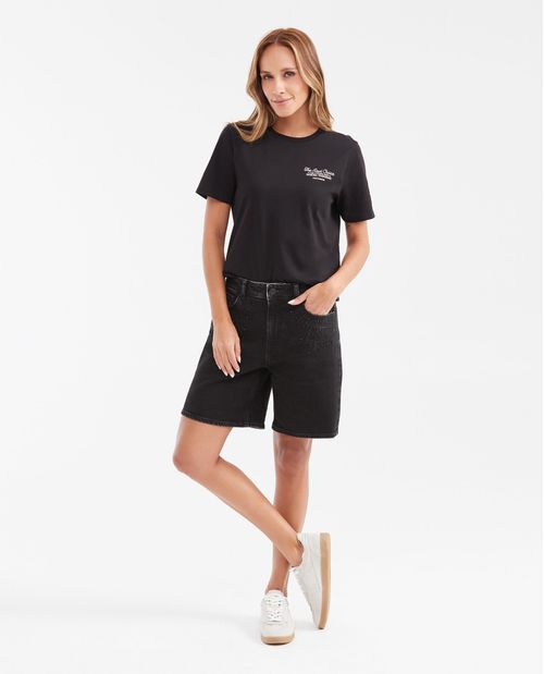 Camiseta Silueta Recta con Estampados para Mujer