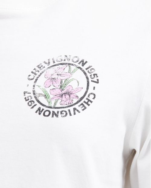 Camiseta Estampada con Gráficos en Piedras para Mujer