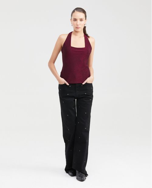 Camiseta con Cuello Halter para Mujer