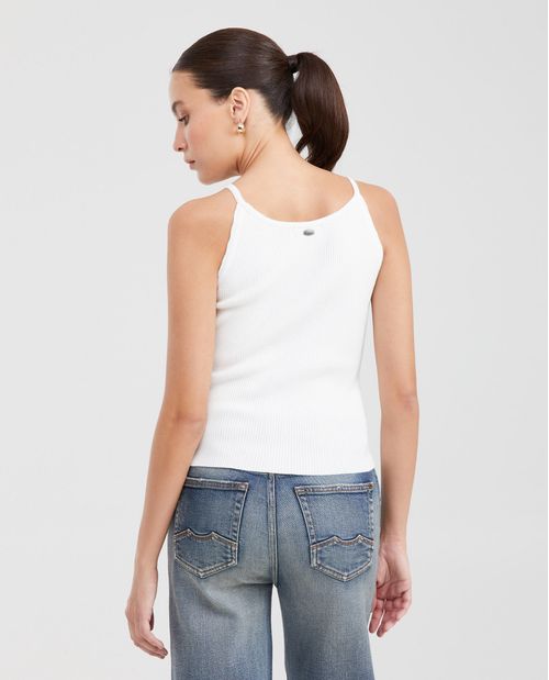 Top Tejido con Cuello Halter para Mujer